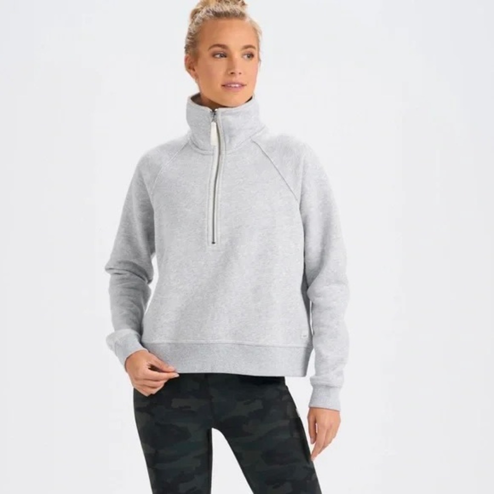 Vuori Half-Zip Restore Light Heather Grey